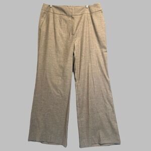 Escada Tawanda Wool Cashmere Wide Leg Pants Womens 44 German 14 US Taupe Brown